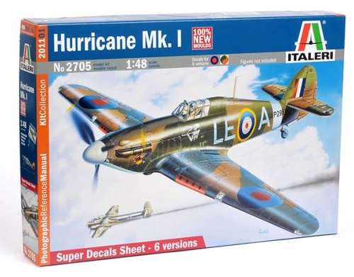 Brytyjski myśliwiec Hurricane Mk. I, plastikowy model do sklejania Italeri 2705 w skali 1:48.-image_Italeri_2705_1