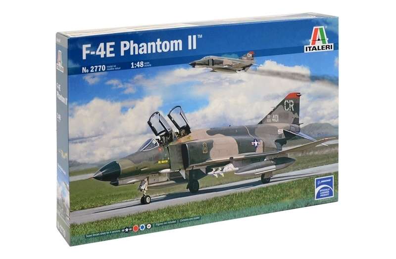 Amerykański samolot myśliwsko-bombowy F-4E Phantom II, plastikowy model do sklejania Italeri 2770 w skali 1:48-image_Italeri_2770_1