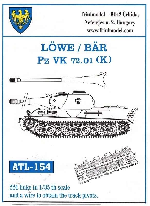 Metalowe gąsienice do modelu Lowe, Bar, VK7201 w skali 1:35, Friulmodel ATL-154-image_Friulmodel_Friulmodel ATL-154_1