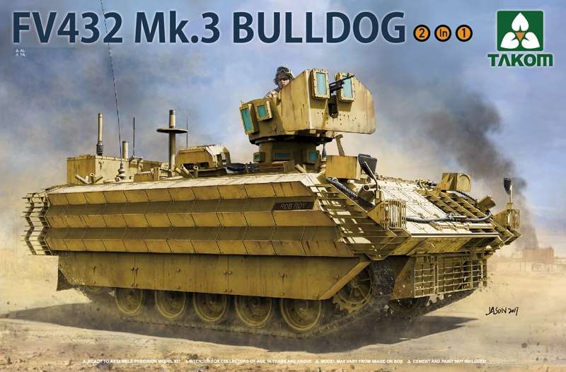 Brytyjski transporter opancerzony FV432 Mk.3 Bulldog , plastikowy model do sklejania Takom 2067 w skali 1:35-image_Takom_2067_1