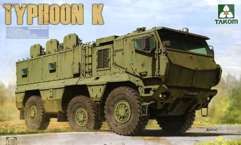 Rosyjski sześciokołowy pojazd opancerzony MRAP Typhoon K , plastikowy model do sklejania Takom 2082 w skali 1:35-image_Takom_2082_1