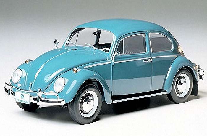 Niemiecki samochód osobowy Volkswagen 1300 Beetle 1966 Model, plastikowy model do sklejania Tamiya 24136 w skali 1:24.-image_Tamiya_24136_1