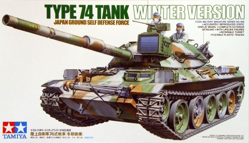 Japoński czołg Type 74 w wersji zimowej, plastikowy model do sklejania Tamiya 35168 w skali 1:35.-image_Tamiya_35168_1