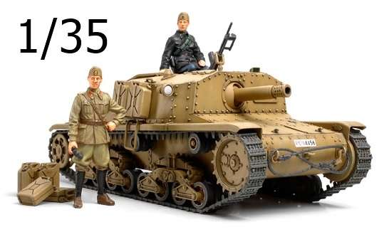 Włoskie działo samobieżne Semovente M40, plastikowy model do sklejania Tamiya 35294 w skali 1/35.-image_Tamiya_35294_1