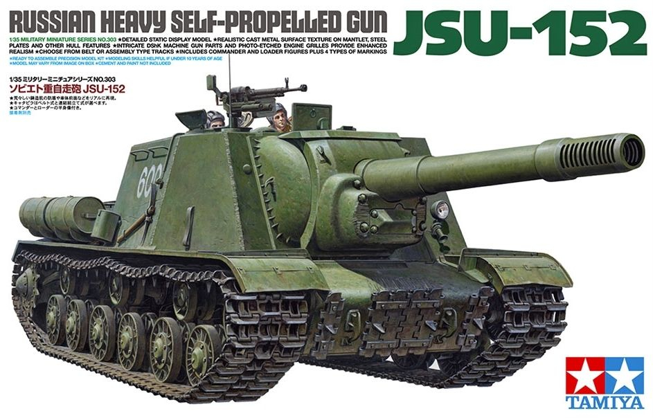 Ciężkie radzieckie działo pancerne Self-Propelled Gun JSU-152, plastikowy model do sklejania Tamiya 35303 w skali 1:35.-image_Tamiya_35303_1