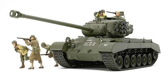 Plastikowy model do sklejania amerykańskiego czołgu Super Pershing T26E4 w skali 1:35. Model Tamiya 35319-image_Tamiya_35319_1