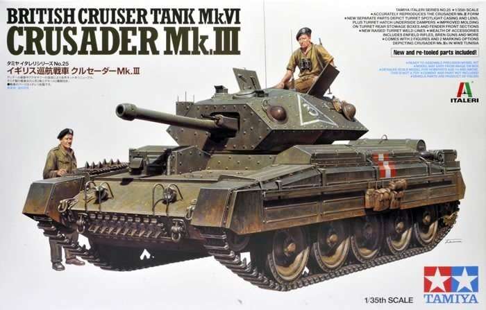 Brytyjski czołg pościgowy Crusader Mk.III, plastikowy model do sklejania Tamiya 37025 w skali 1:35-image_Tamiya_37025_1