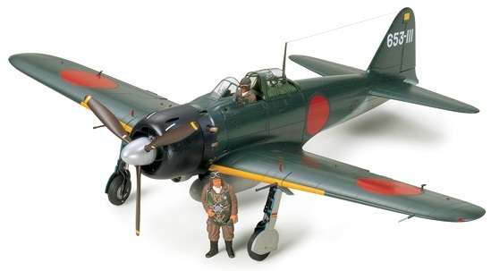 Japoński myśliwiec Mitsubishi A6M5 Zero Model 52, plastikowy model do sklejania Tamiya 60318 w skali 1:32-image_Tamiya_60318_1