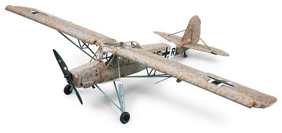 Niemiecki samolot rozpoznawczo-łącznikowy Fieseler Fi 156 C Storch, plastikowy model do sklejania Tamiya 61100 w skali 1:48.-image_Tamiya_61100_1