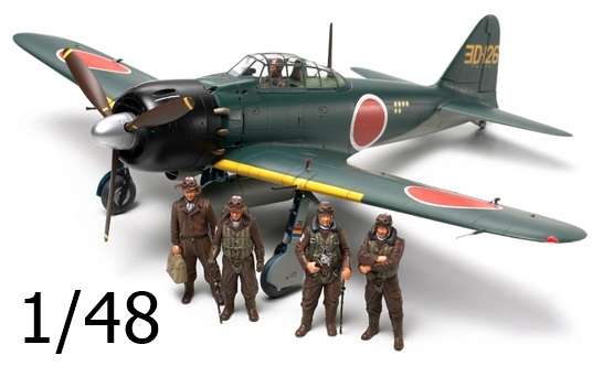 Japoński myśliwiec Mitsubishi A6M5/5a Zero (Zeke), plastikowy model do sklejania Tamiya 61103 w skali 1/48.-image_Tamiya_61103_1