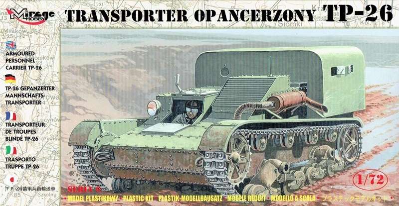 Radziecki transporter opancerzony TP-26, plastikowy model do sklejania Mirage Hobby 72608 w skali 1:72-image_Mirage Hobby_72608_1