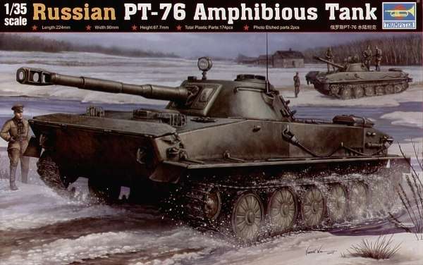 Model czołgu amfibii PT-76 w skali 1:35, model Trumpeter 00380.-image_Trumpeter_00380_1