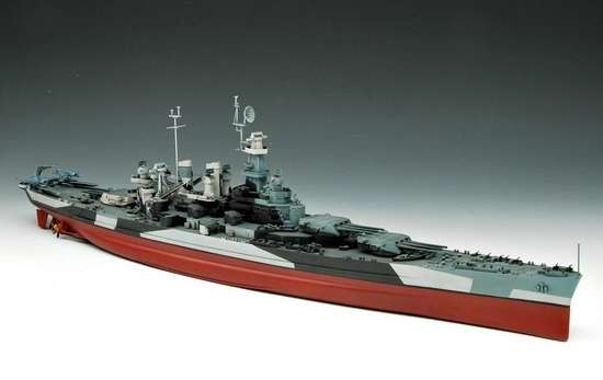 Amerykański pancernik USS North Carolina BB-55, plastikowy model do sklejania Trumpeter 05303 w skali 1:350.-image_Trumpeter_05303_1