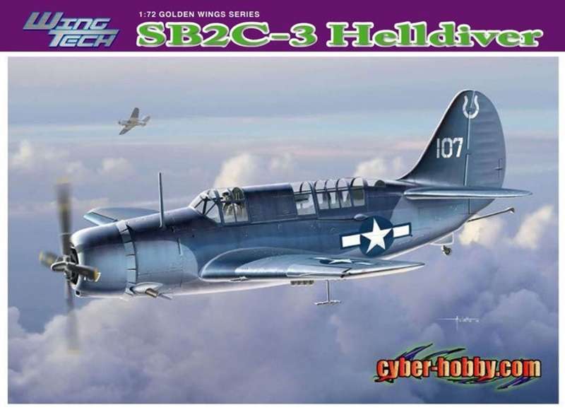 Amerykański bombowiec nurkujący Curtis SB2C-3 Helldiver, plastikowy model do sklejania Dragon 5059 w skali 1:72-image_Dragon_5059_1