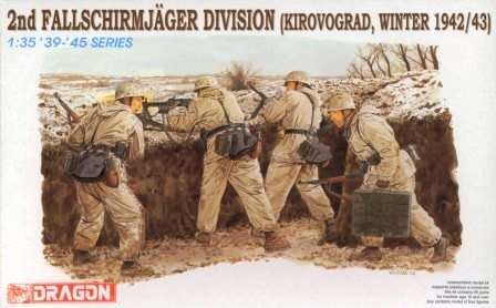 Niemieccy spadochroniarze z 2nd Fallschirmjager Division - front wschodni (Kirovograd, zima 1942/43), plastikowe figurki do sklejania Dragon 6157 w skali 1:35-image_Dragon_6157_1