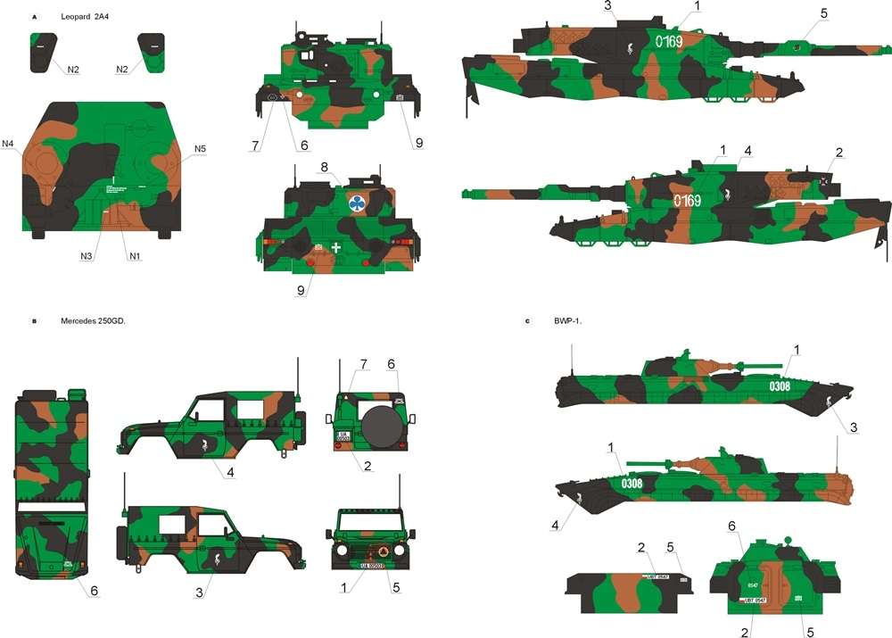 35D21 Polska kalkomania - Pojazdy 10tej Brygady Kawalerii Pancernej cz.1 - skala 1/35