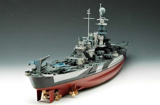 Model pancernika USS North Carolina BB-55 w skali 1:350 do sklejnaia, model Trumpeter 05303_image_4-image_Trumpeter_05303_4