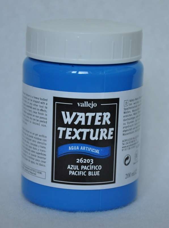 Masa / żel modelarski do tworzenia efektu wody, Water Texture - błękit Pacyfiku, Vallejo 26203.-image_Vallejo_26203_1