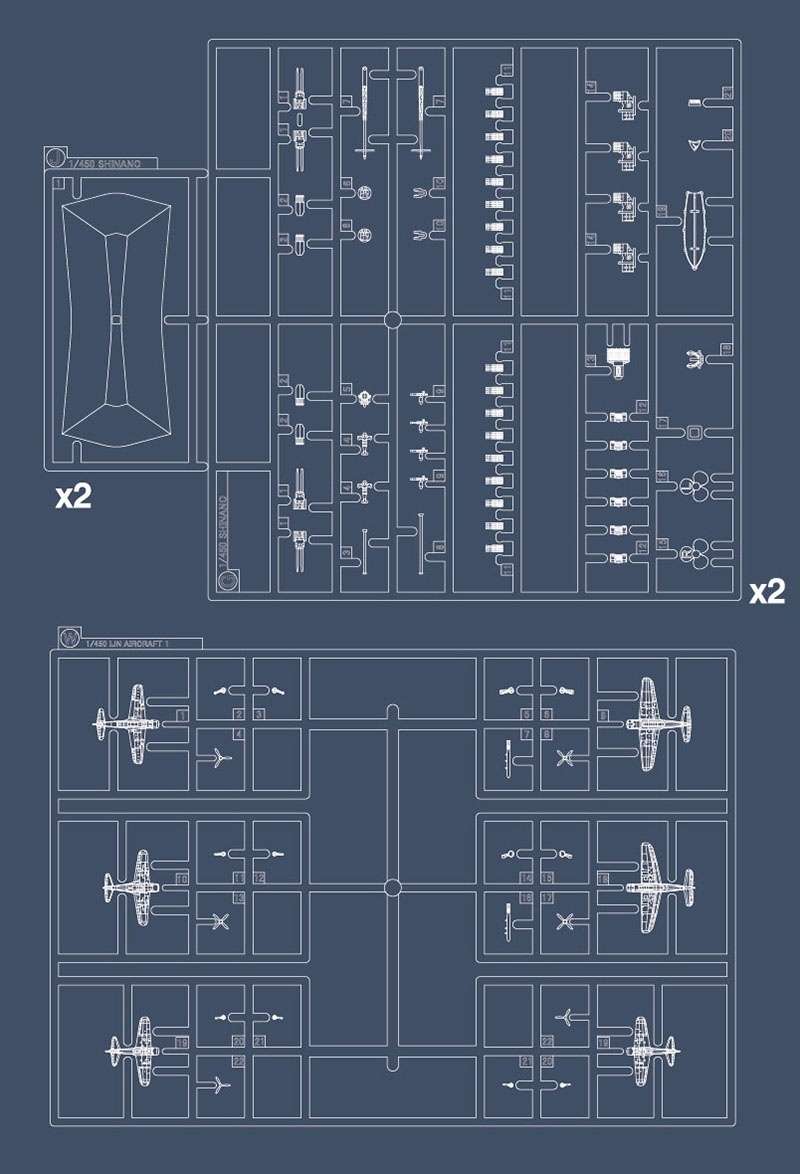 Japoński lotniskowiec Shinano, plastikowy model do sklejania Hasegawa Z03 40153 w skali 1:450 - image a_10-image_Hasegawa Hobby Kits_40153_4