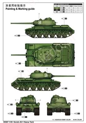 Model do sklejania ciężkiego czołgu JS-1 model_trumpeter_05587_skala_1_35_image_3-image_Trumpeter_05587_4