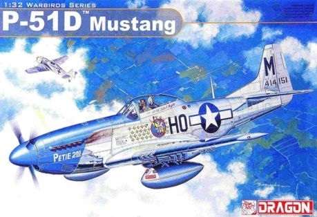 Amerykański jednosilnikowy myśliwiec P-51D Mustang, plastikowy model do sklejania Dragon 3201 w skali 1:32-image_Dragon_3201_1