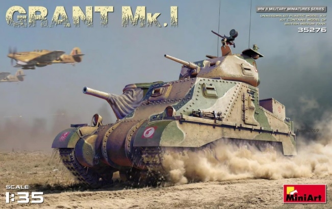 Model czołgu Mk.I Grant w skali 1:35 do sklejania
